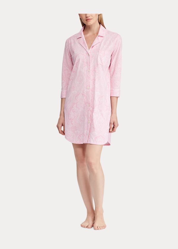 Women's Ralph Lauren Cotton Sleep Shirt | 458021CFR